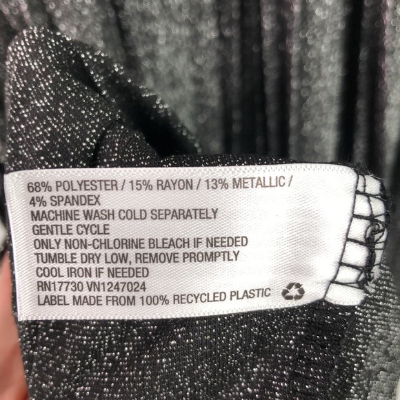 A New Day - Black Silver Long Skirt Pleated - Picture 4 of 5